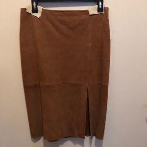 Ralph Lauren brown suede pencil skirt, barely worn